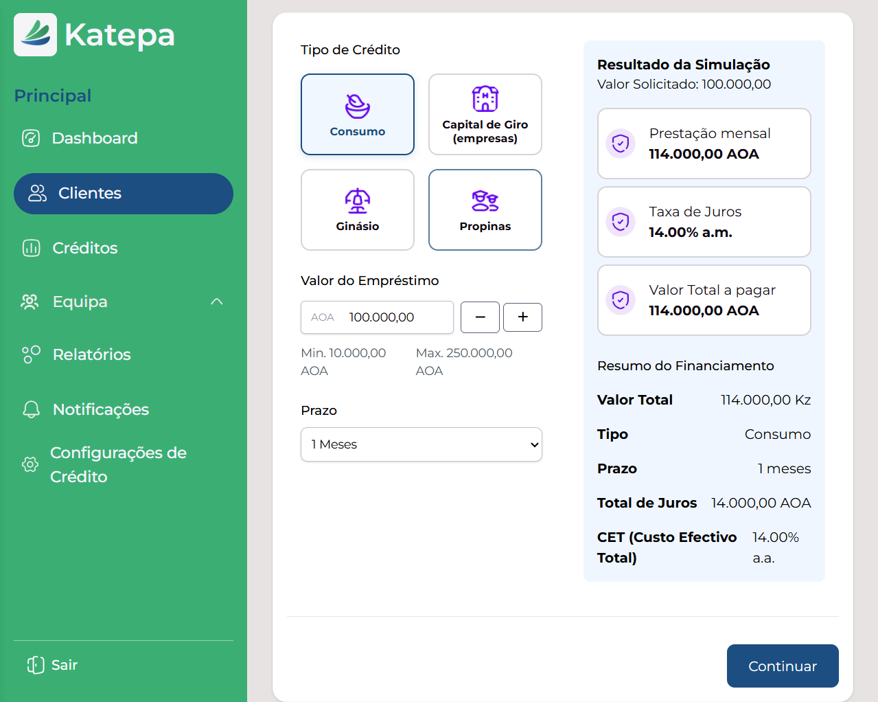 Solicitação de salario